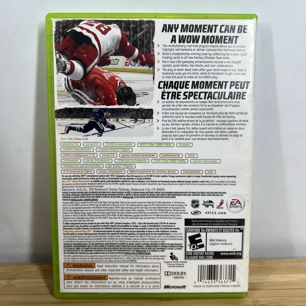 NHL 11 - Hockey EA‎ Sports (Microsoft Xbox 360) - W/Manual